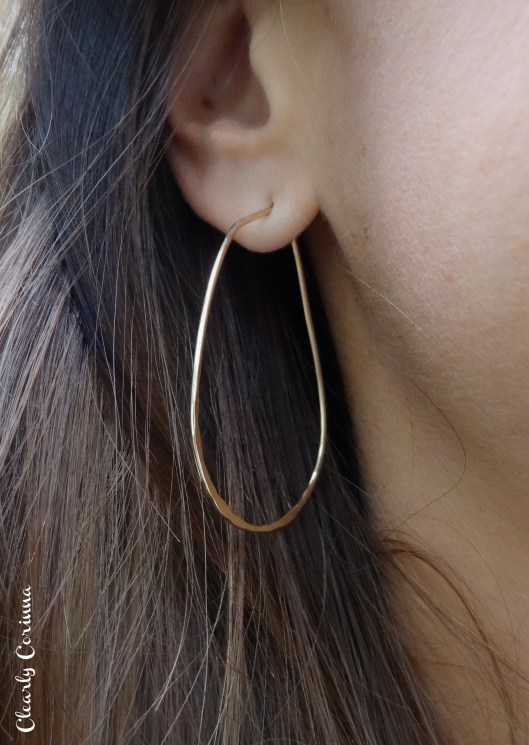Gold Oval Hoop Earrings